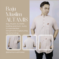 kurta lengan pendek warna cream