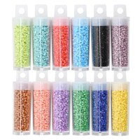 2mm Colorful Japan Glass Seed Beads 10/0 Loose Spacer Seed Beads for Needlework Jewelry Making DIY Charms Handmade Sewing