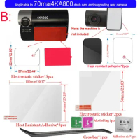 For 70mai Dash Cam A800a810 Accessory Set Static Sticker heat resistant adhesive and Static Stickers Suitable for 70 mai DVR