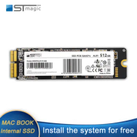 Stmagic NVMe SSD For MacBook Air MacBook Pro Late 2013-Mid 201 Mac Pro 2013 512GB PCIe Gen3x4 Internal Solid State Drive 3D NAND