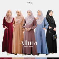 Naisha - Allura Basic Dress | Gamis Polos Simple | Dress Daily