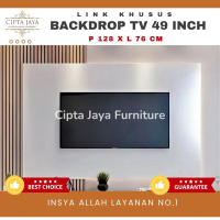 Cipta Jaya - Backdrop Tv Digital 49 inc Panjang 128 cm Tinggi 76 cm Murah Gantung Minimalis Mewah M