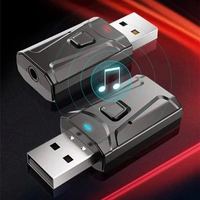 Promo ROBOTSKY USB Audio Bluetooth 5.0 Receiver Transmitter Adaptor - BT2105 Original Black