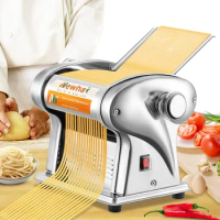 135W for Home Use Electric Family Pasta Maker Machine Noodle Maker Pasta Dough Spaghetti Roller Pressing Machine Stainless Steel