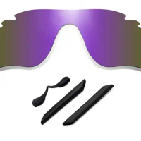Glintbay 100% Precise-Fit Deep Purple Replacement Lenses and Black Rubber kit for Oakley RadarLock Path Vented Sunglasses