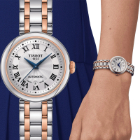 【TISSOT 天梭 官方授權】Bellissima 浪漫邂逅羅馬時尚機械錶 手錶 母親節 禮物(T1262072201300)