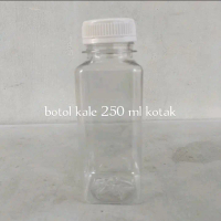 Botol Kale 250 ml Kotak Plastik Transparan untuk Minuman dan Makanan