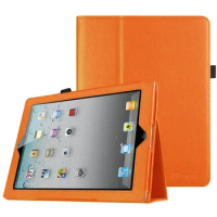 Cover for iPad 4 Case Model A1458 A1459 A1460 Slim Folding Stand Flip Case PU Leather Cover for iPad 2 &amp; 3 Pencil Holder Cases