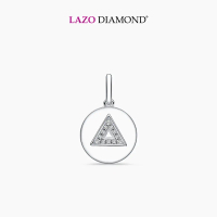 LAZO DIAMOND The Player’s Dalgona Candy Triangle Diamond Pendant in 375/9K White Gold