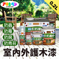 日本Asahipen 水性室內外護木漆 0.2L 共五色(木頭漆 木器漆 護木漆 噴漆 油漆 護木油 防霉 乳膠漆 底漆)