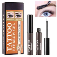 Tinted Brow Gel Peel Off Eyebrow Tinting Gel With 3 Brow Templates 3 Days Eyebrow Dye Tools For Women And Girls Long Lasting Eye