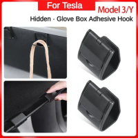 Car Co-pilot Glove Box Hook Hidden Storage Interior Box Glove Rack Umbrella Hook Accessories for Tesla Model Y 2022-2023 Ba W0E5