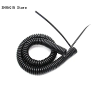 2-core wire spring spiral cable -3-4-5-6-8-9-10-12 cores 0.2mm0.3mm0.5mm Black and white power cable can extend the pulling wire