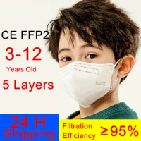 FFP2 Mascarillas KN95 Kids Mask 5 Layers Face Mask KN95 for Girls Boys Respirator Reutilizable Mask KN95 Children Masque Enfant