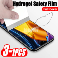 1-3PCS Front Hydrogel Film For Xiaomi Poco M3 M4 Pro F4 GT 5G Pocco M F 4 3 3Pro 4Pro M4Pro F4GT 5 G Water Gel Screen Protector