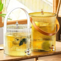 5L Japanese Style Pitcher Cold Water Kettle with Faucet Juice Bucket Beverage Bucket