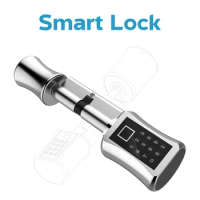 Biometric Fingerprint Smart Cylinder Lock European Electronic Door Lock Fingerprint Passcode Key Unlock Smart Lock