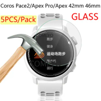 5pcs pack Screen Protector Tempered Glass for Coros Pace 2 / Coros Apex 46mm 42mm/ Coros Apex Pro glass 9H smartwatch Fil