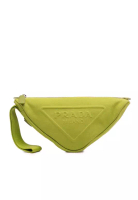 Prada 二手 Prada 帆布 Canapa 三角標誌手拿包