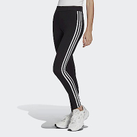 Adidas 3 Stripes Tight [IB7383] 女 緊身褲 亞洲版 休閒 經典 三葉草 高腰 棉質 黑白