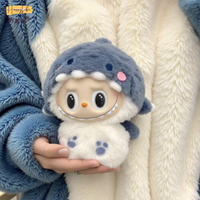 泡泡瑪特 Labubu拉布布 Labubu  “小鯊魚”娃衣可愛外套替換睡衣衣服毛絨換裝娃衣[PP0517011]