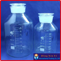 5000ml Wide mouth reagent bottle,5000ml Glass reagent bottle with ground-in glass stopper,Transparent glass bottle