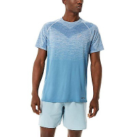 Asics [2011C398-401] 男 短袖 上衣 T恤 跑步 運動 訓練 健身 透氣 海外版型 亞瑟士 水藍