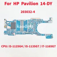 203032-4 Mainboard For HP Pavilion 14-DY Laptop Motherboard CPU: 7505U I3-1125G4 I5-1135G7 I7-1165G7 DDR4 100% Test OK