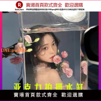 【高品質 超低價】定制亞克力水缸攝影懸浮道具拍攝淺水槽高清透明魚缸展示盒子水箱