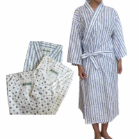 【PIN HAPPINESS】MIT台灣製 男居家睡袍 浴袍 和服(好穿脫照護服 癱瘓衣)