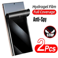 2Pcs Anti-Spy Hydroge Film Screen Protector For Samsung Galaxy S22 S23 S21 S20 S24 Ultra For Samsung Galaxy Note 10 20 S9 Plus