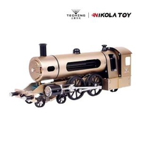 兩輪蒸汽火車引擎模型拼裝玩具