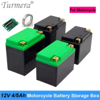 Kotak Bateri Penyimpanan Motosikal, Turmera, 12V 4A dan 5A, Boleh Menampung 10 Keping Bateri Li-ion 