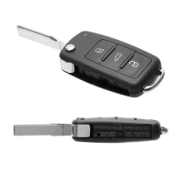 For VW Car Key Shell for Beetle/Caddy/Eos/Golf/Jetta/Polo/Scirocco/Tiguan/Touran/UP Blank Car Keys Remote Flip 3 Buttons