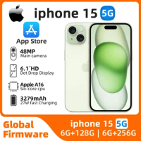 Apple iphone 15 5G 6.1'' 6GB RAM 256GB ROM A16 Bionic Chip iOS 17 All Colours in Good Condition Original used phone