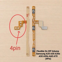 (4PIN) Flexible On Off volume Samsung A20 A30 A30s A50 A50s A60 A70 - Tombol Bagian Dalam