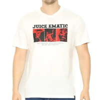 Juice Ematic Kaos Lengan Pendek Pria Hardcore Men Tee Planet Surf JEMSTS2405 Off White XL