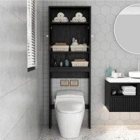 77" Over The Toilet Storage Cabinet Bathroom Organizer Space Saver Over Toilet Furniture Home Freight free
