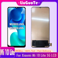100% Test incell 6.57 For Xiaomi Mi 10 Lite 5G LCD Display Touch Screen Display Digitizer Assambly For Xiaomi mi10 lite M2002J9G