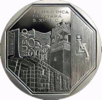 Peru 2013 Va Iittala Inca Temple 1 New Sol Commemorative Coin