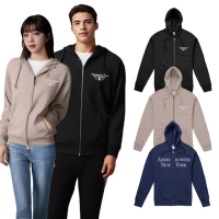 【Abercrombie & Fitch】A&F 麋鹿 AF 經典刺繡麋鹿素面內刷毛連帽外套-多色組合(平輸品/可搭情侶款)