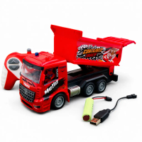 Mainan Remote Control Dump Truck RC - Truk Pasir - Truk Bak Otomatis Baterai Cas
