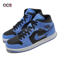Nike 休閒鞋 Air Jordan 1 Mid 男鞋 藍 黑 AJ1 1代 University Blue DQ8426-401