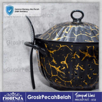 Tempat Wadah Nasi Keramik Porselain Motif Marble Fiorenza 858 Promo !
