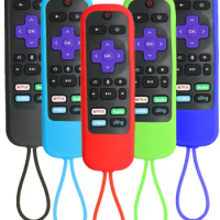 For Roku Express/Streaming Stick/Premiere- Silicone Remote Cover for TCL Hisense Roku TV Remote Sleeve Skin Smart TV Remote Case