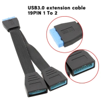 USB 3.0 19Pin/20Pin Splitter Cable for Motherboard Expansion Cable USB3.0 19Pin 1 to 2 Splitter 15CM Drop Ship