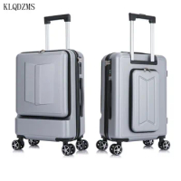 KLQDZMS 20’’24 Inch Women's ABS Trolley Luggage Bag With Laptop Bag Men's Cabin Rolling Suitcase Fashion Travel Suitcase Case
