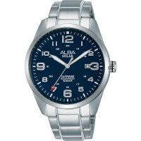 ALBA 雅柏 城市情人太陽能時尚手錶-藍x銀/39mm(AS32-X018B AX3003X1)