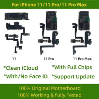 Original Mainboard For iPhone 11 pro max Motherboard with face ID Clean iCloud Unlocked For iphone 11 Logic Board Support Update