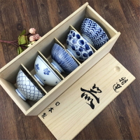日本進口碗陶瓷碗套裝御濃燒青花瓷餐具家用創意碗日式小碗米飯碗